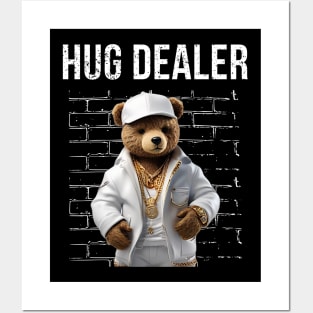 Gangster Hug Dealer Teddy Bear Funny Posters and Art